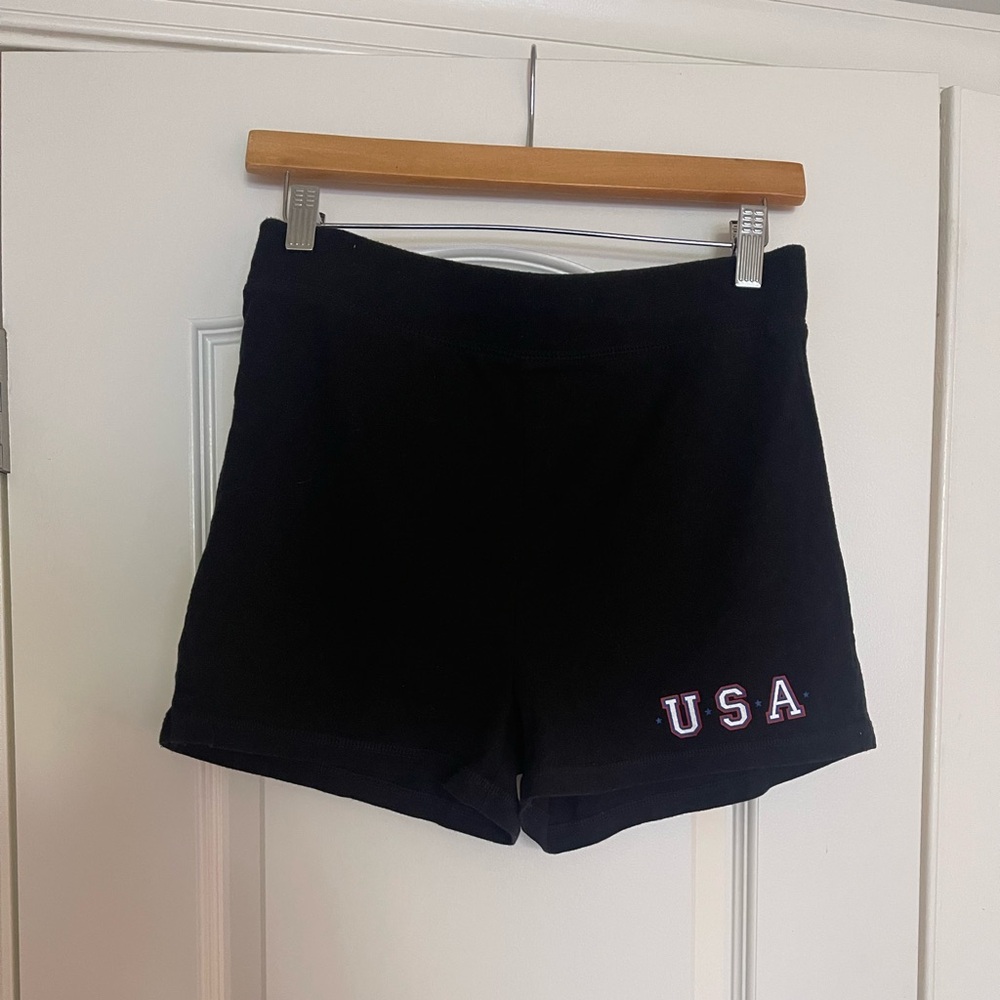 USA Black Athletic Shorts